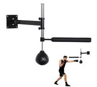 HOMCOM Wall Mount Fast-Reflexes Speed Bag Boxing, Height Adjustable Punching Bag, MMA, Martial Arts and Boxing Equipment for Training at Home