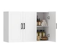 Homcom Wall Mounted Bathroom Cabinet With Adjustable Shelves, White White