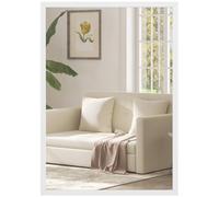HOMCOM Decorative Rectangular Wall Mirror Wall-Mounted, 70 x 50 cm, White