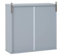 HOMCOM Bathroom Cupboard Double Door Grey | TJ Hughes