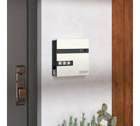 Homcom Wall Mounted Post Box, Weatherproof Letterbox With Lock, White