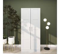Portland 2 Door White Double Wardrobe with Hanging Rail - Wilko
