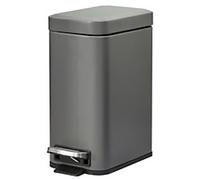 HOMCOM Waste Bin 5 L Grey Steel