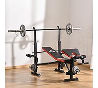 HOMCOM 59'' Multi-function Adjustable Weight Training Bench, Black