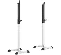 HOMCOM Heavy Duty Weight Stand Barbell Squat Stand Barbell Rack Spotter Gym Fitness Power Rack Holder - Black