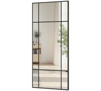Homcom Window Style Vanity Mirror 110 X 50Cm Hanging Wall Mirror Black Black