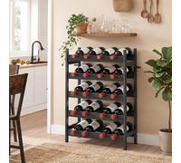HOMCOM Wine Rack Freestanding 5-Tier 20-Bottle Capacity Black