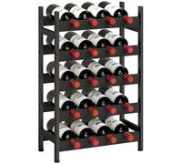 Homcom Wine Rack Freestanding 5-Tier 20-Bottle Capacity Black