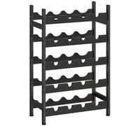 HOMCOM Wine Rack Freestanding Industrial Liquor Cabinet 5-Tier 20 Bottles Bar Stand with Adjustable Feet, Black