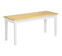 HOMCOM Wood Dining Bench Wooden Bench for 2 People, Black
