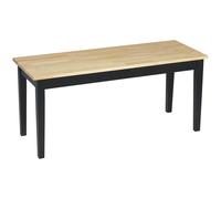 HOMCOM Wood Dining Bench Wooden Bench for 2 People, White