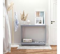 HOMCOM Wooden Console Table Storage Drawer Shelf Entryway Display Stand Grey, Grey