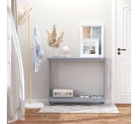 HOMCOM Wooden Console Table Storage Drawer Shelf Entryway Display Stand Grey, Grey