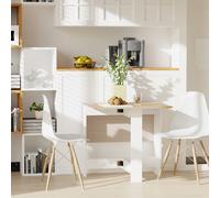 Homcom Folding Dining Table Oak and White 1,030 x 760 x 735 mm