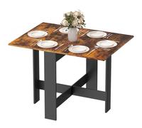 Homcom Wooden Folding Table Writing Desk In Brown Brown