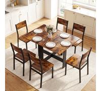 Homcom Wooden Folding Table Writing Desk Rustic Brown