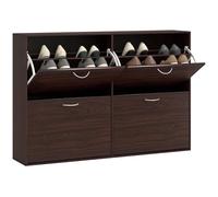 Brown Shoe Cabinet - HOMCOM | TJ Hughes