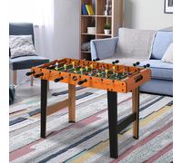 HOMCOM Wooden Soccer Football Table 84.5cm Arcades Game Room Bar, 2 Foosballs in Natural HOMCOM Natural