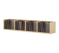 HOMCOM Wall Mounted Storage Shelf With Compartments Natural Wood Colour, Brown