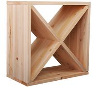 HOMCOM Wooden Wine Rack for 24 Bottle Square Tabletop Storage Holder Stand