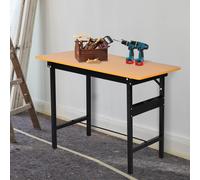 Homcom Heavy Duty Diy Metal Garage Workbench Storage Drawer Table Wood Surface, Yellow