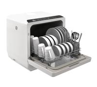 HOMCOM Worktop Dishwasher w/ 4 Place Settings 6 Programs, Black & White HOMCOM Multicolor