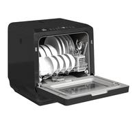 Homcom Worktop Dishwasher W/ 4 Place Settings 6 Programs In Black Black