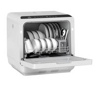 Homcom Worktop Dishwasher W/ 4 Place Settings 6 Programs In Silver Silver