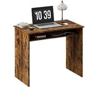 HOMCOM Writing Desk Computer Desk Rectangular Rustic Brown 0 Drawers 500 (W) x 900 (D) x 740 (H) mm Particle Board
