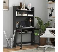 Homcom Writing Desk With Foldable Desktop For Bedroom, Home Office, Black