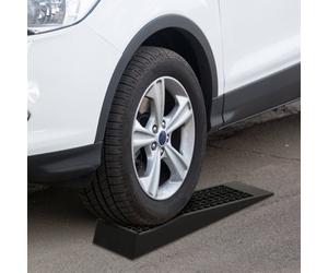Homcomc 2 Pcs 70X20Cm Thick Plastic Curb Ramps Anti-Slip Surface Tyre Friction