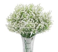 Homcomodar 6PCS Artificial Flowers Gypsophila Babies Breath Flowers Real Touch Flowers Bouquets Artificial Plant Flower for Wedding Home DIY Décor