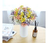 Homcomodar Artificial Flowers Gypsophila Flower Bouquets 12 Pack Mixed Color Fake Plastic Babies Breath Bouquets Artificial Plant Flower For Wedding Party Garden Yard Decoration