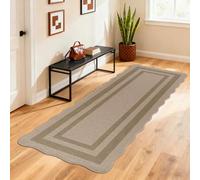 Homcomodar Runner Rug for Entryway 60x150cm Non Slip Carpet Runners Washable Jute Look Kitchen Runner Rug for Hallways Kitchen Bedroom Entryway Laundry Room