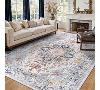 Homcomodar Vintage Rugs Living Room 160x230cm Washable Rugs for Bedroom Boho Large Rug Thin Carpets for Living Room Dining Room Office Kid's Playing Room