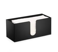 Homdat Simple Design Acrylic Tissue Box Rectangular 27.5x12.7x10.5 cm, Facial Tissue Boxes Dispenser for Home, Dining Room, Office, Car, Bathroom, Restaurant, Black