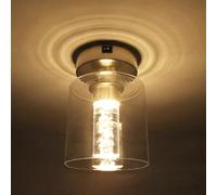 Homdec 12V RV Interior Ceiling Light Fixtures - 12V Dinette Light with Switch, LED Glass RV Pendant Lighting with Acrylic Bubble, for RV Motorhome Camper Trailer, 3400K Warm White