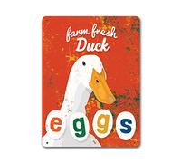 HomDeo Tin Sign Personalized Farm Fresh Duck Eggs Vintage 12x16ation Wall Decor Metal Signs