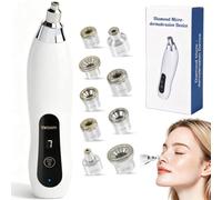HomdMarket Diamond Microdermabrasion Machine,Upgraded Cordless Dermabrasion Facial Kit,Portable Blackhead Remover Vacuum for Home Skin Care, 7 Adjustable Suction Modes with 9 Diamond Heads