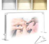 HomdMarket Half Moon Lamp 32inch Square Foldable Nail Desk Lamp 3000K-6000K Dimmable Nail Light for Desk 36W LED Nail Tech Lamp, Desk Light for Nail Tech, Lash Eyelash Extension, Tattoo, Eyebrows