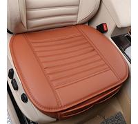 HomDSim Breathable Car Seat Cushions Universal Front Car Single Seat Cover Cushion Pu Leather Bamboo Charcoal Seat Pad (Orange)