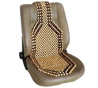 HomDSim Natural Wood Beaded Auto Car Seat Bead Cover,Front seat Natural Wooden Cool Refreshing Back Massaging Comfort Cushion Mat,Premium Quality Universal for Car Truck on Summer