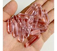 Home 10PCS Natural Stone Hexagonal Column Decor Ornaments Green Opal Pointed Gems Home Decoration Crafts (Color : 3 Crystal, Size : 5PCS)