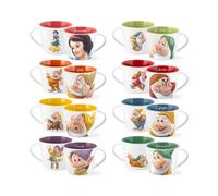 Home 12 Jumbo Cups Dwarfs Pop Disney in New Bone China Decorated 420cc