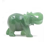 Home 1PC Natural Crystal Rose Quartz Elephant Amethyst Obsidian Animals Stone Crafts Small Decoration Home Decor (Color : Aventurine, Size : NO.23)