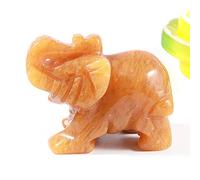 Home 1PC Natural Crystal Rose Quartz Elephant Amethyst Obsidian Animals Stone Crafts Small Decoration Home Decor (Color : Topaz, Size : NO.23)