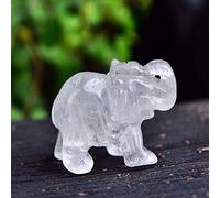 Home 1PC Natural Crystal Rose Quartz Elephant Amethyst Obsidian Animals Stone Crafts Small Decoration Home Decor (Color : Rock Crystal Quartz, Size : NO.23)