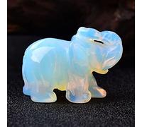 Home 1PC Natural Crystal Rose Quartz Elephant Amethyst Obsidian Animals Stone Crafts Small Decoration Home Decor (Color : O, Size : NO.23)