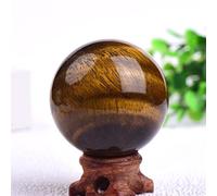 Home 1PC Natural Stone Ball 9 Color Quartz Polished Globe Massaging Ball Raw Crystals Reiki Stone Home (Color : Tigers Eye, Size : 30-35mm)