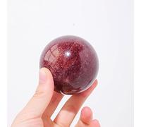 Home 1pc Natural Strawberry Quartz Ball Magic Crystal Ball Improves Love Fortune Gem Decoration Divination Gift (Color : 4.5-5cm)